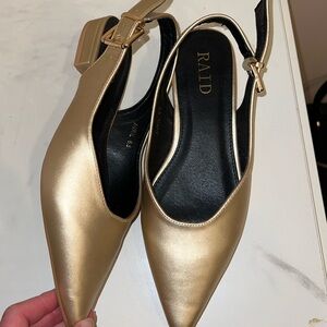 Gold Sling Backs size 6.5